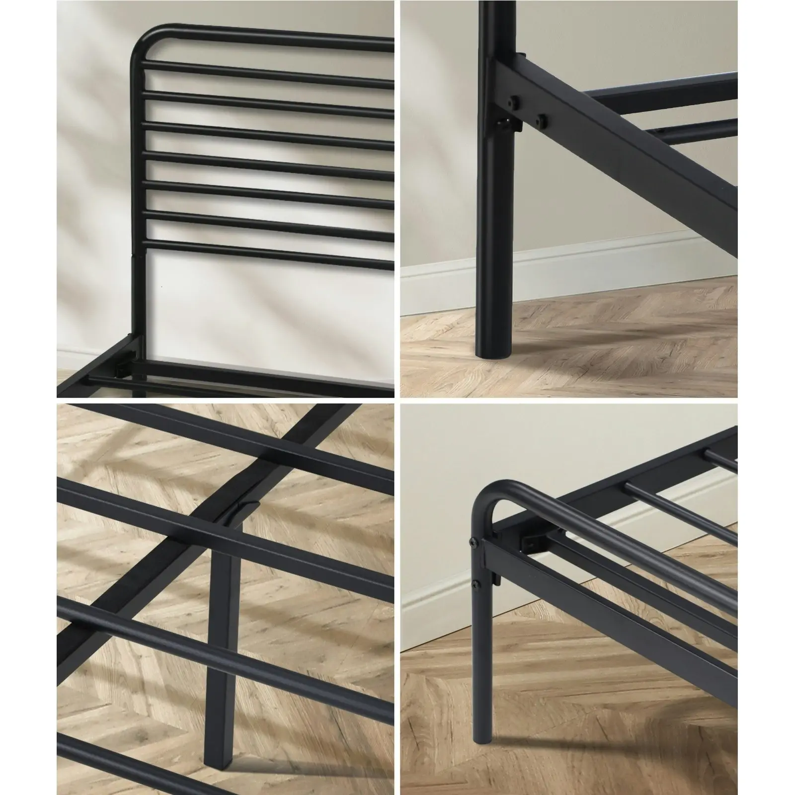 Oikiture Metal Bed Frame King Single Size Beds Platform