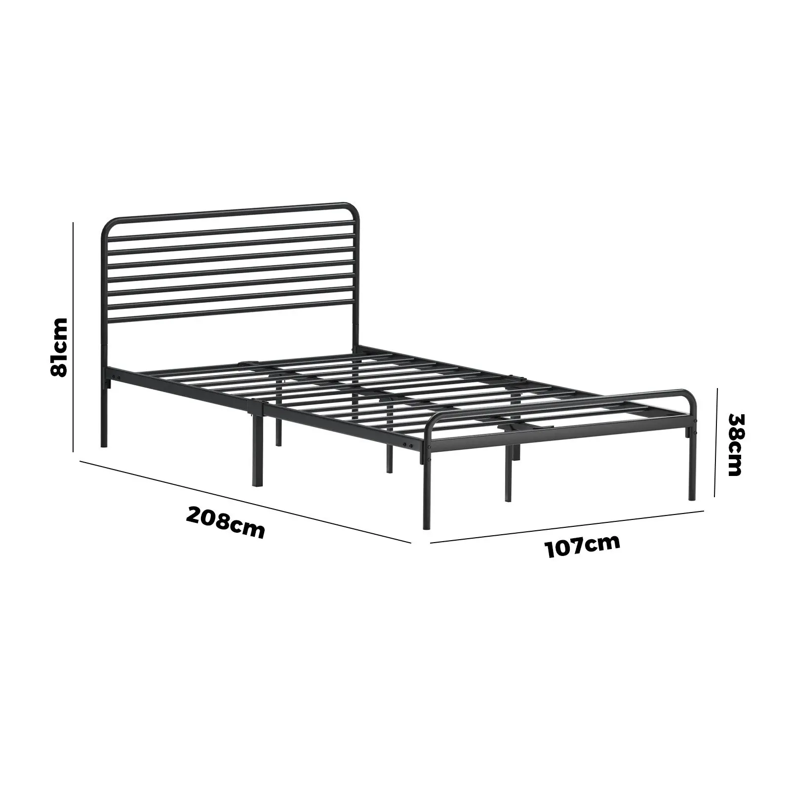 Oikiture Metal Bed Frame King Single Size Beds Platform