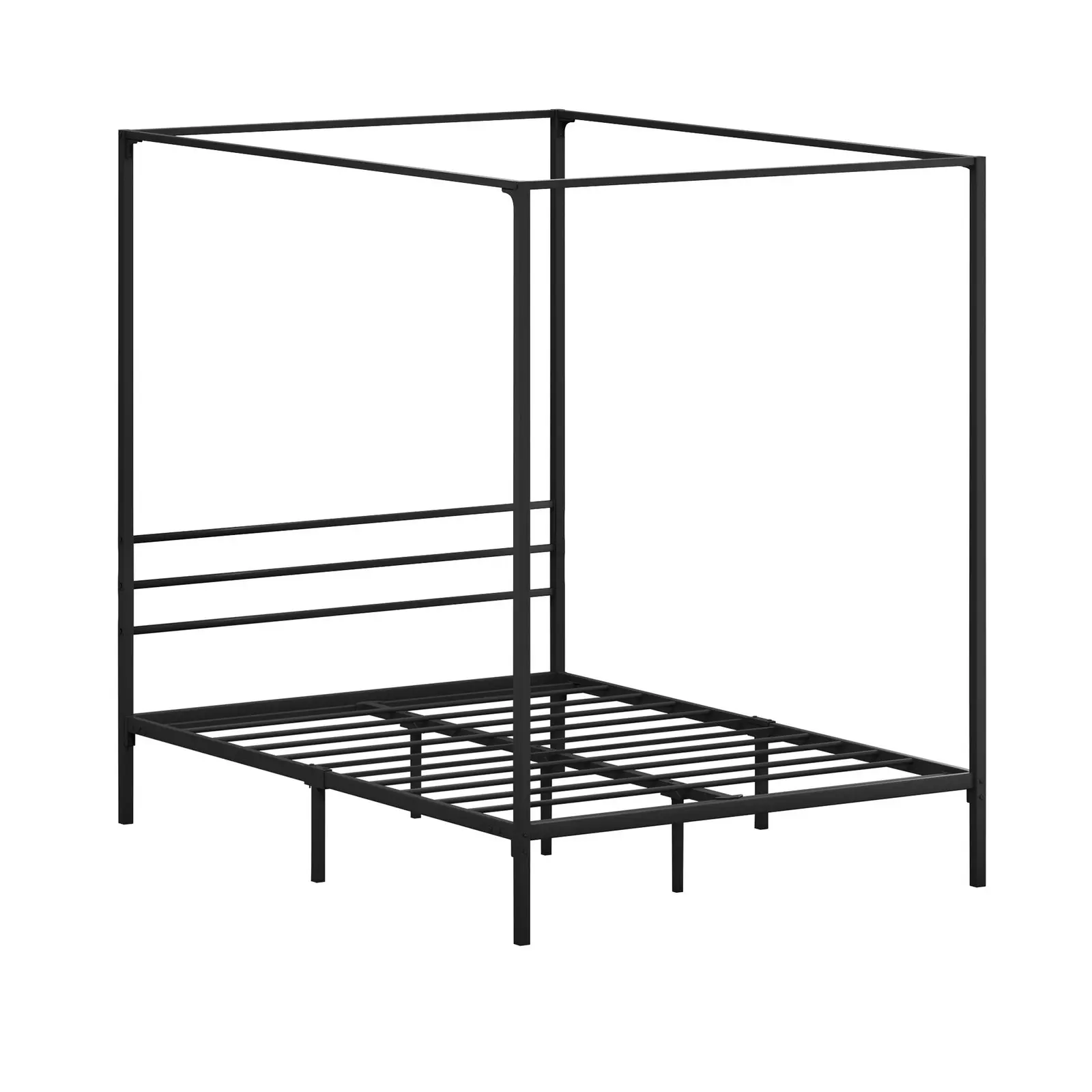 Oikiture Metal Canopy Bed Frame Double Size Platform