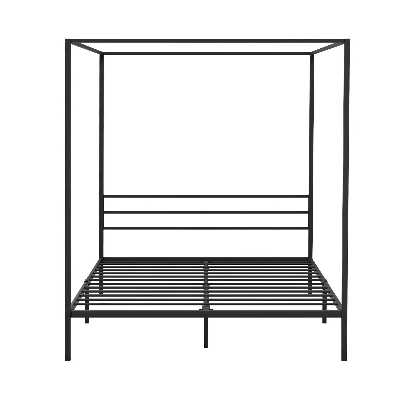 Oikiture Metal Canopy Bed Frame Queen Size Platform