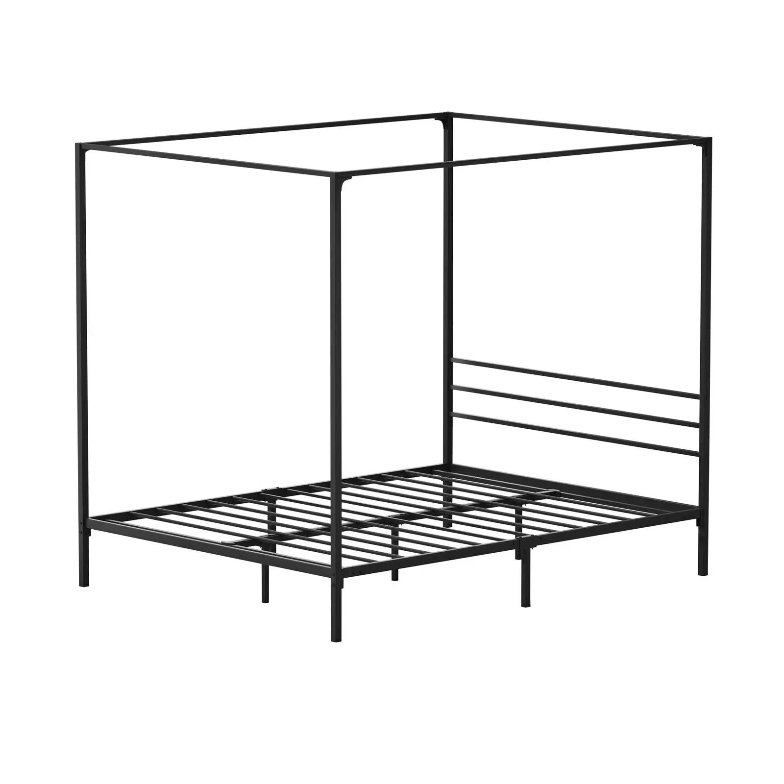 Oikiture Metal Canopy Bed Frame Queen Size Platform