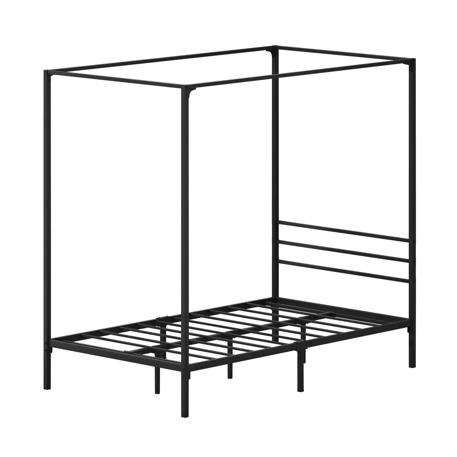 Oikiture Metal Canopy Bed Frame Single Size Platform