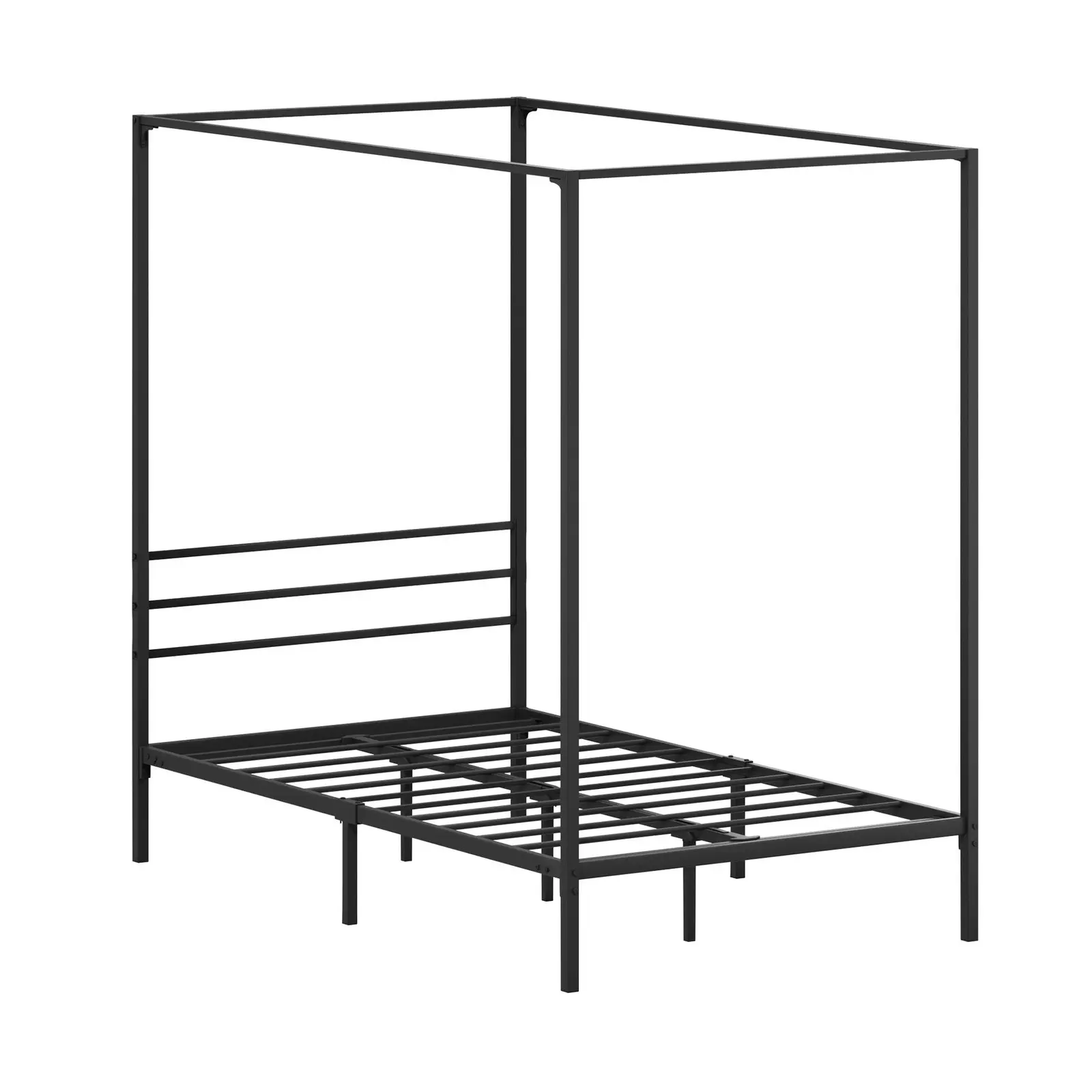 Oikiture Metal Canopy Bed Frame Single Size Platform