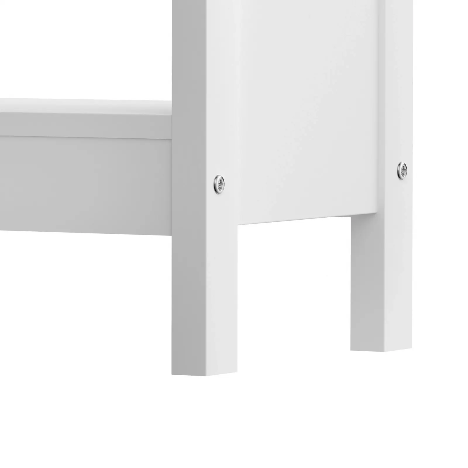 Oikiture 3-Tier Console Table Open Shelf Wood Sofa Table Hall Side Entry White