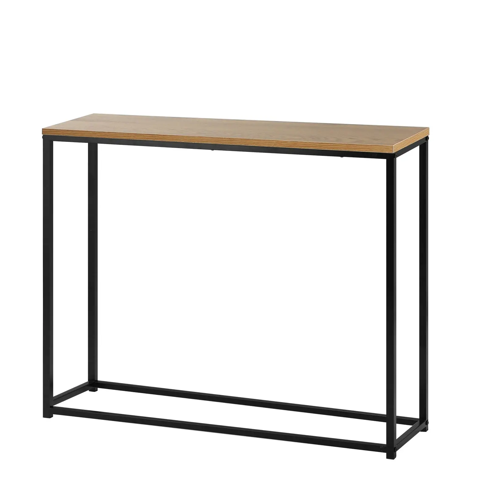 Oikiture Console Table Wooden Tabletop Hallway Desk Entry Display Black&White