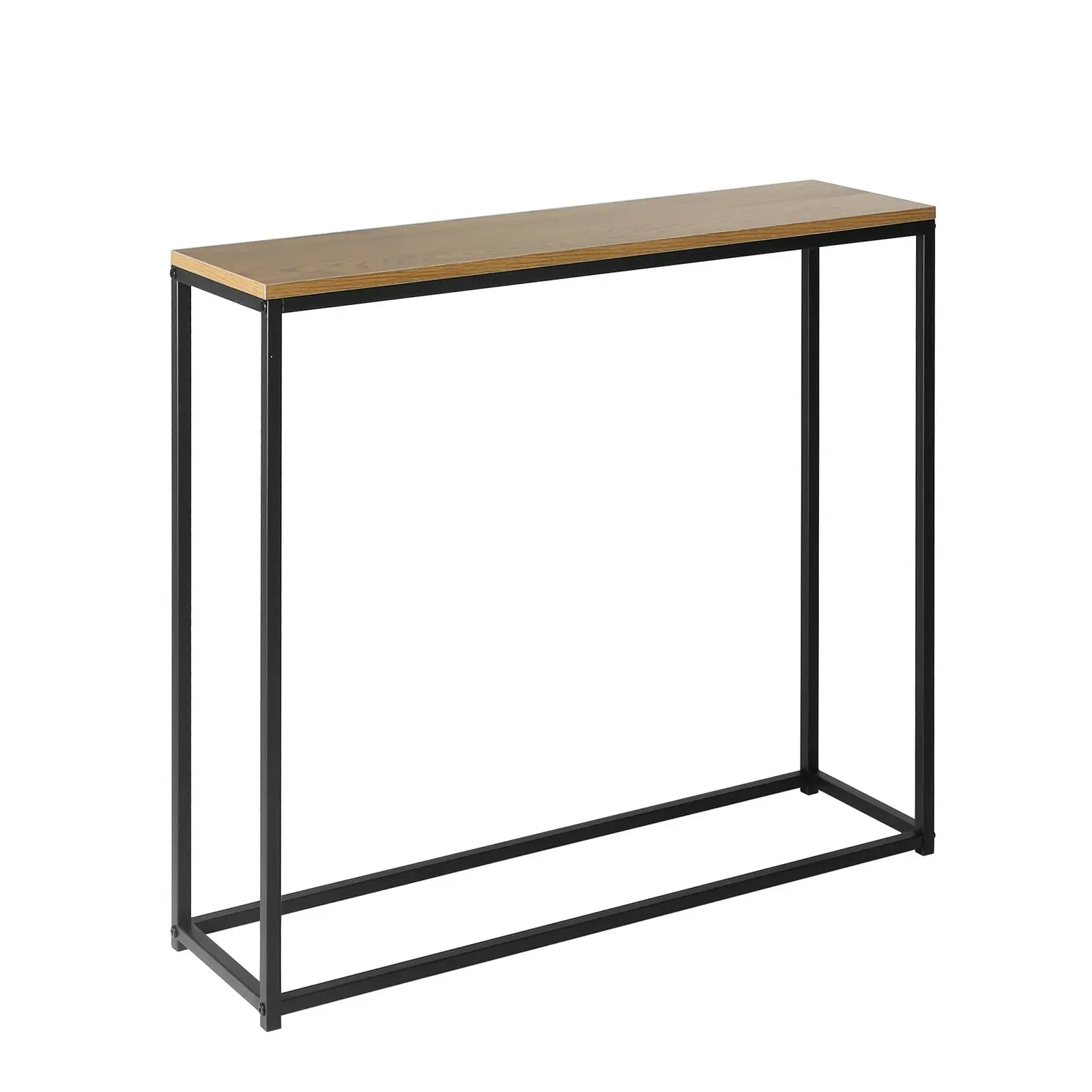 Oikiture Console Table Wooden Tabletop Hallway Desk Entry Display Black&White