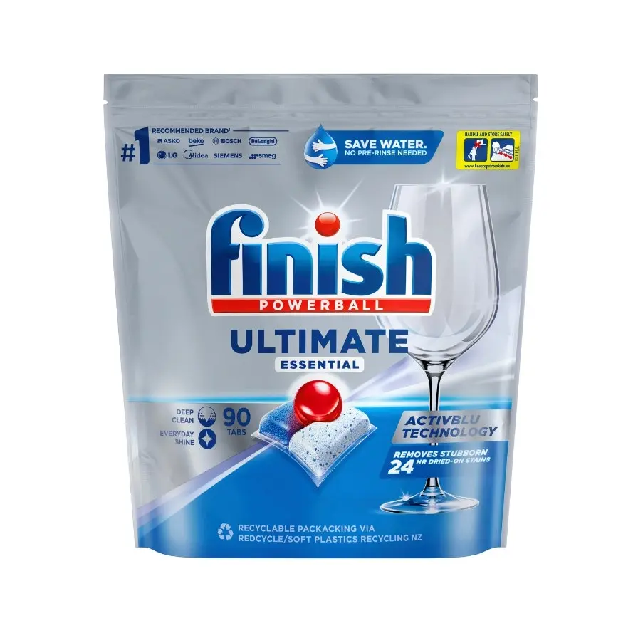 2 Pack Finish Powerball 90 Pack Ultimate Essential Dishwasher Tablets