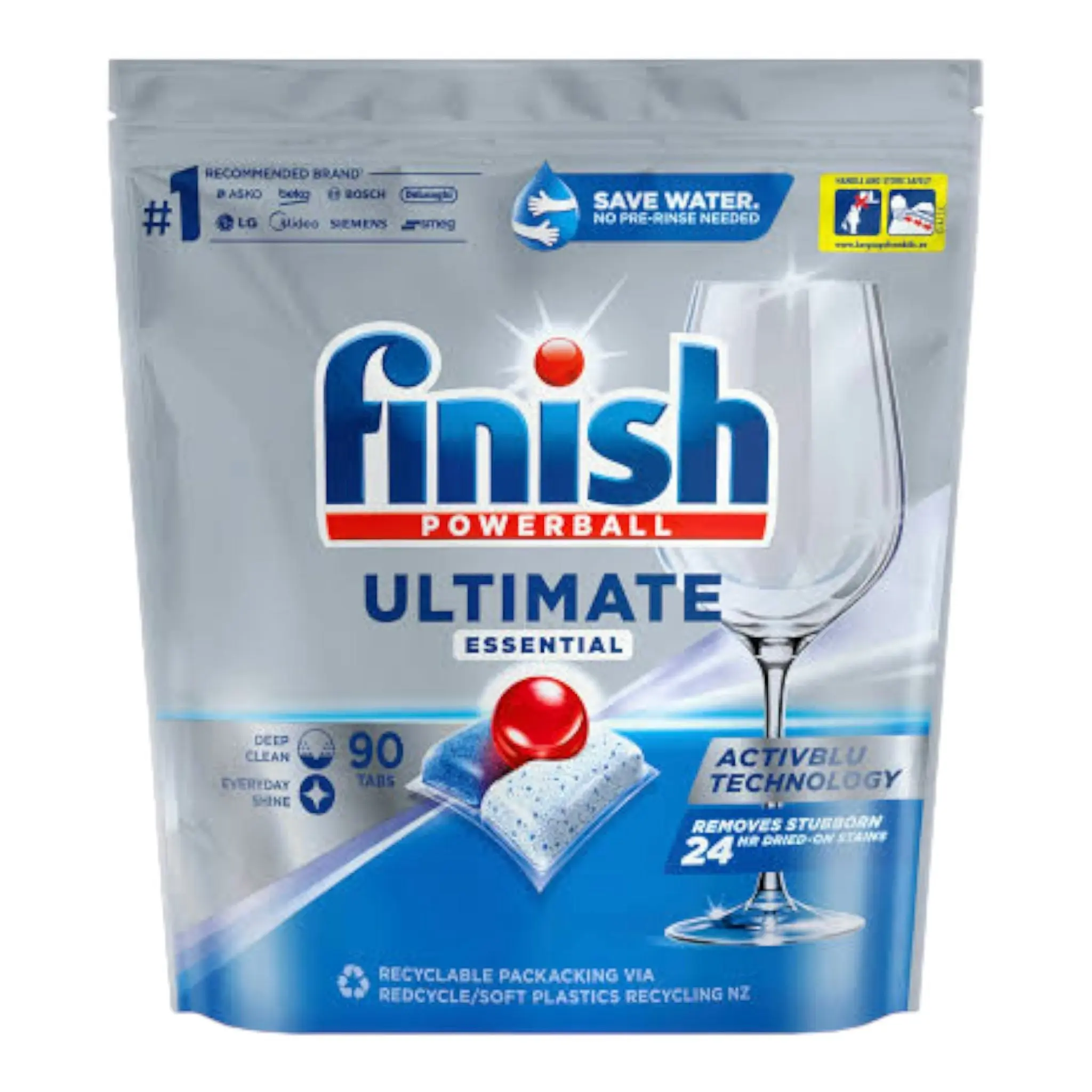 2 Pack Finish Powerball 90 Pack Ultimate Essential Dishwasher Tablets