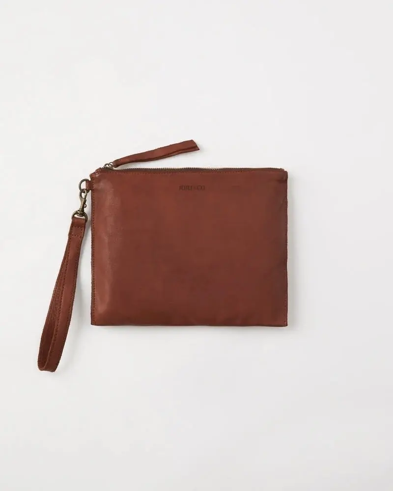 Juju & CO Leather Pouch Cognac