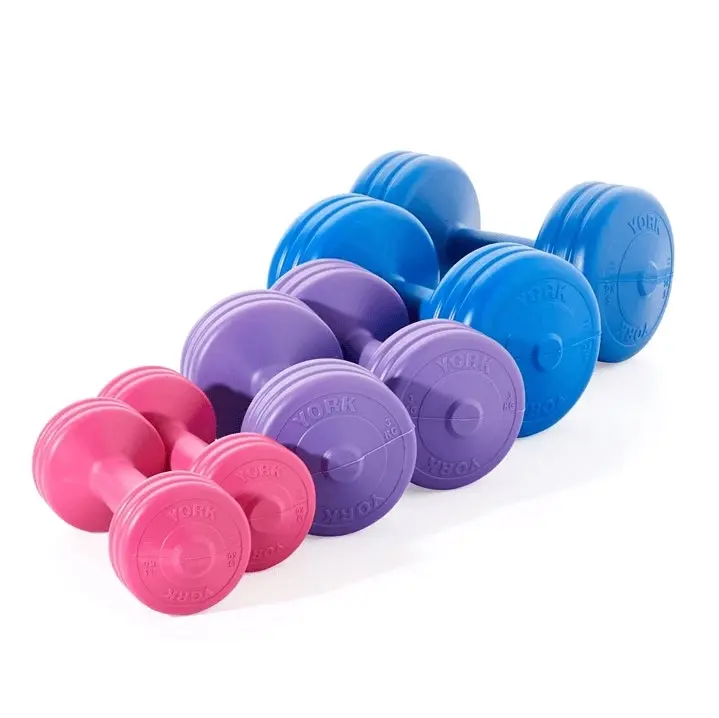 York Vinyl Dumbbell 19KG Set with Stand