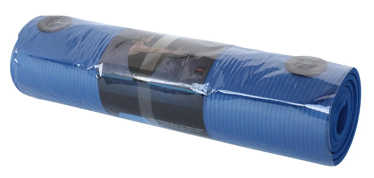 York Fitness NBR Yoga Mat w/ two grommets (Blue)