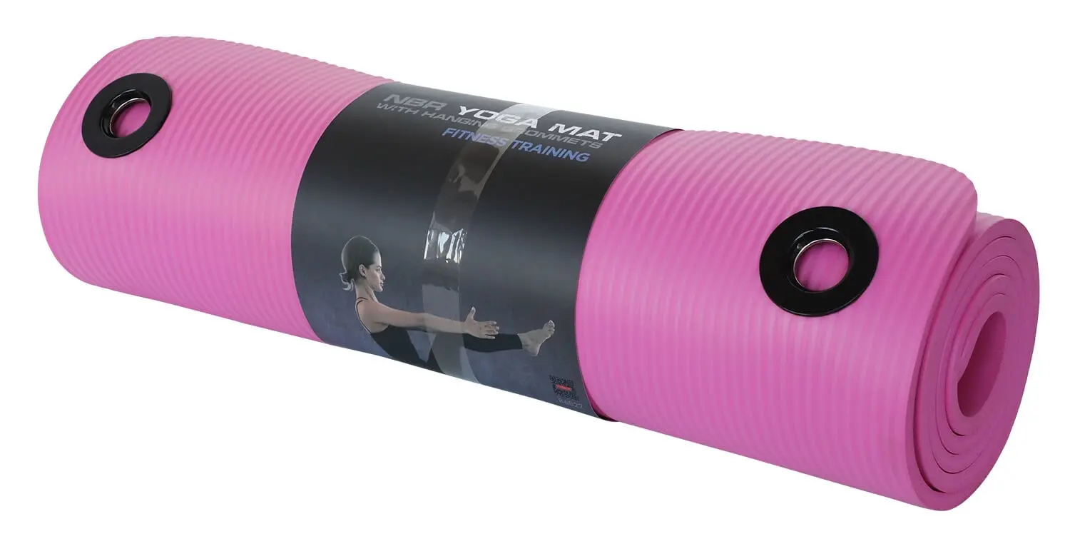 York NBR Yoga Mat w/ two grommets (Pink)