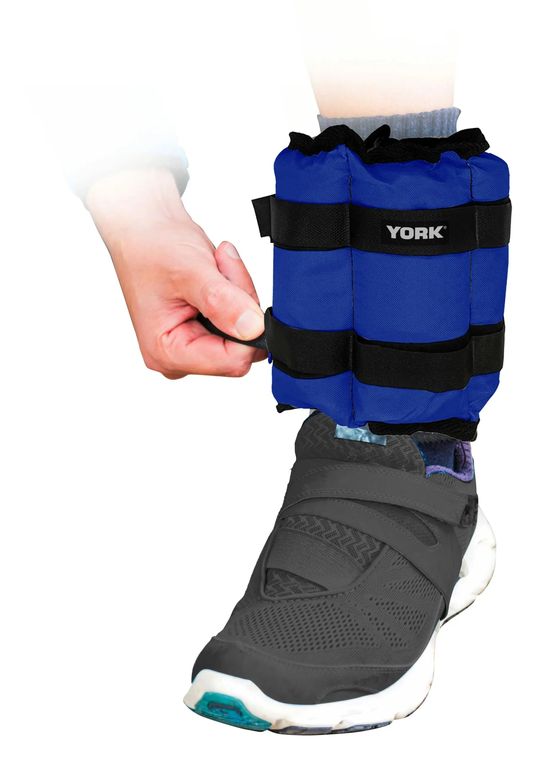 York Fitness 2 x 2KG Ankle Wrist & Weights (Blue)