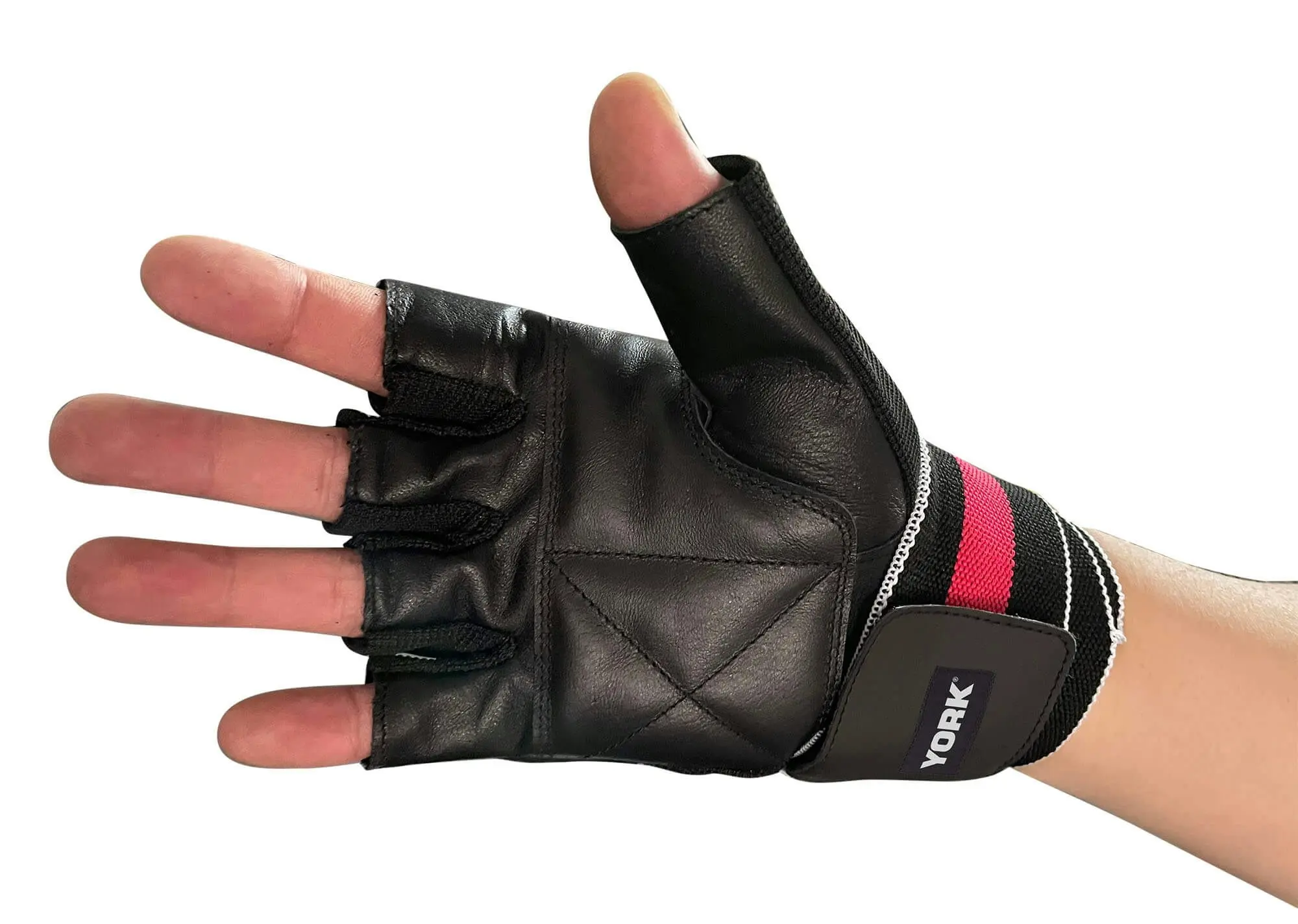 York Fitness Leather Gloves - Medium