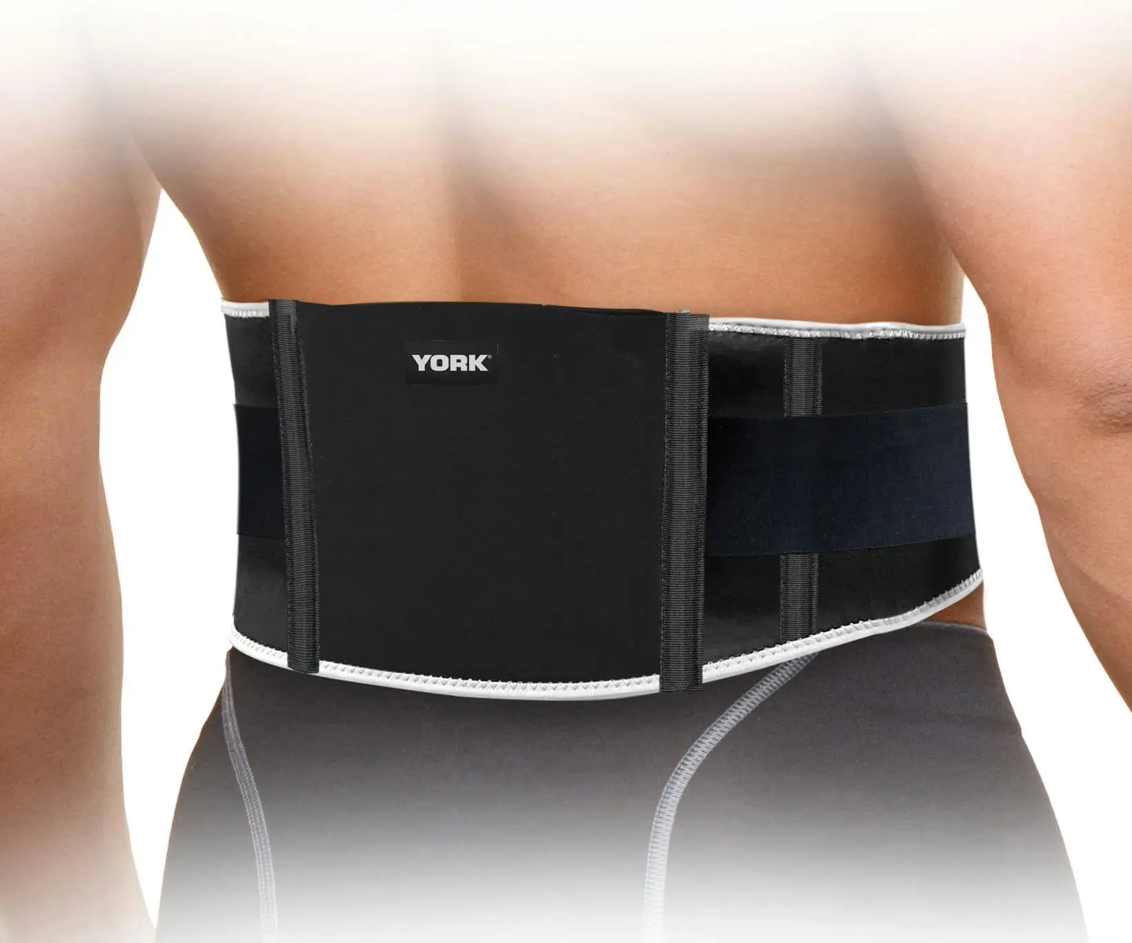 York Fitness Adjustable Lumbar Support with Pocket (Heat/Cold Pad)