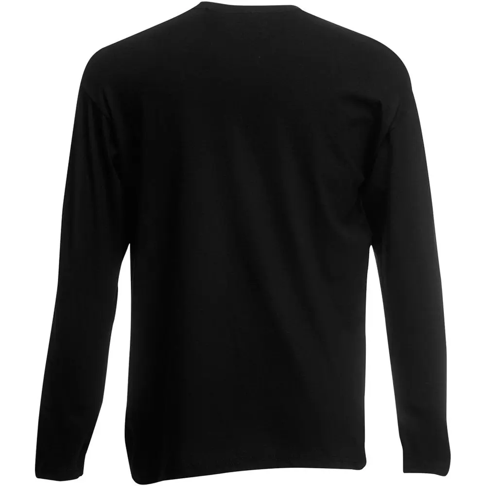 Fruit of the Loom Mens Valueweight Crew Neck Long Sleeve T-Shirt