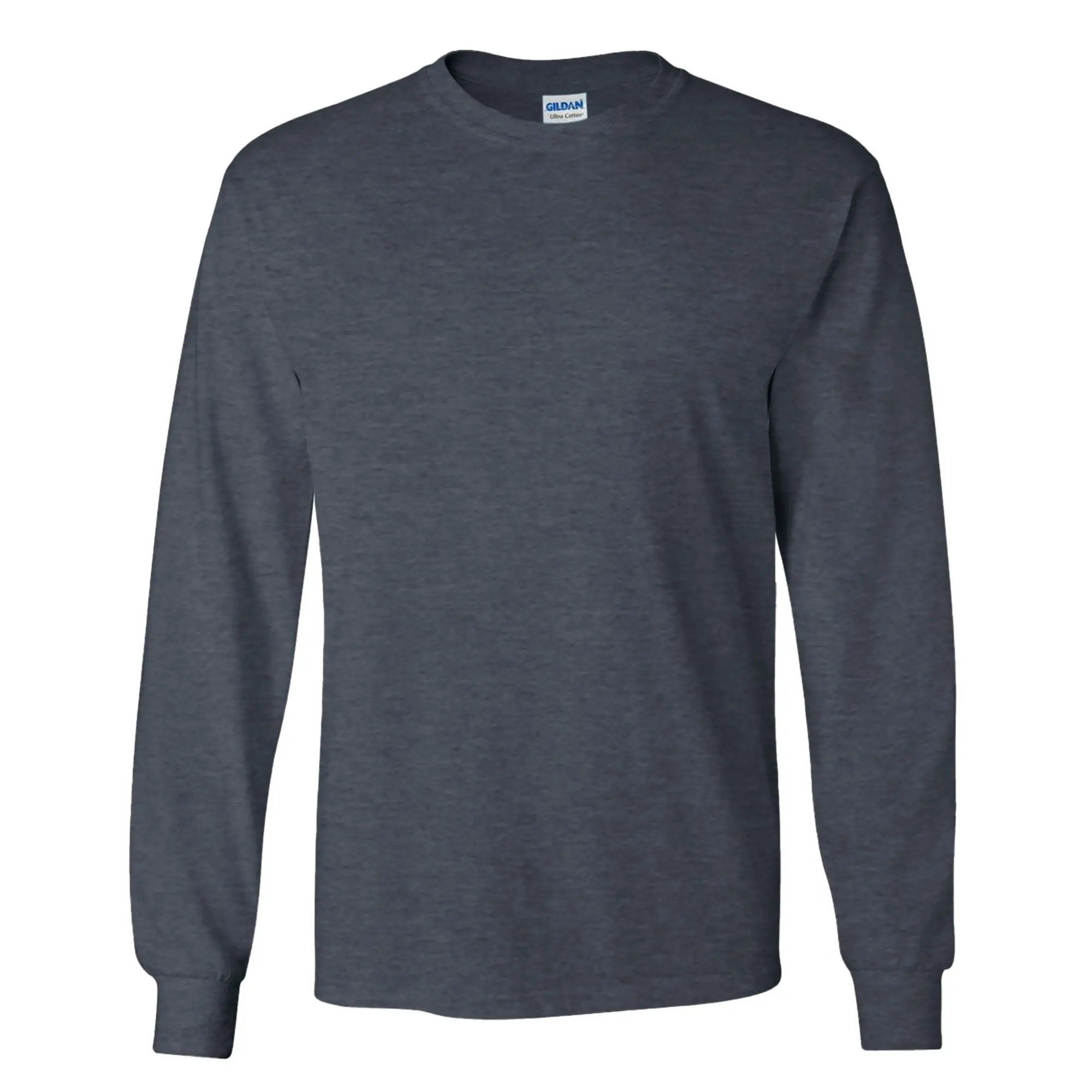 Gildan Mens Plain Crew Neck Ultra Cotton Long Sleeve T-Shirt