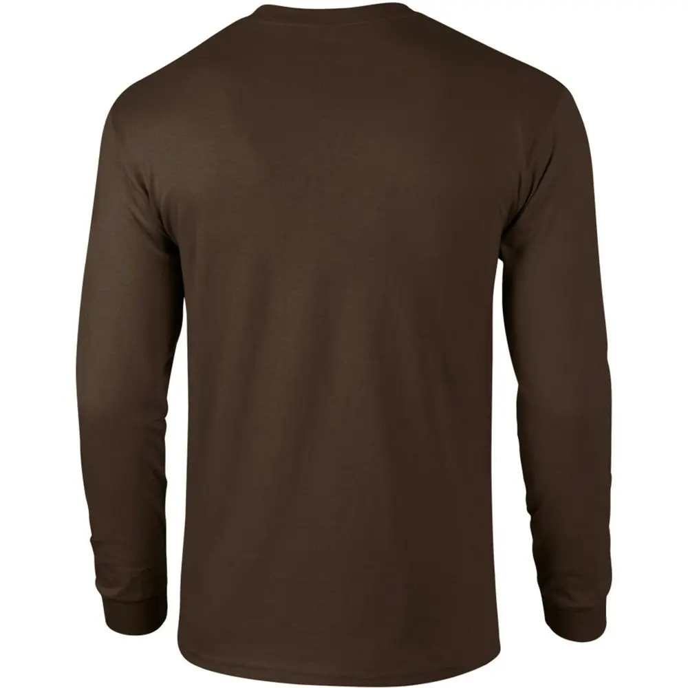 Gildan Mens Plain Crew Neck Ultra Cotton Long Sleeve T-Shirt