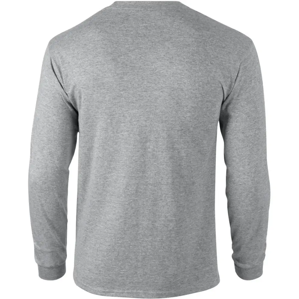 Gildan Mens Plain Crew Neck Ultra Cotton Long Sleeve T-Shirt