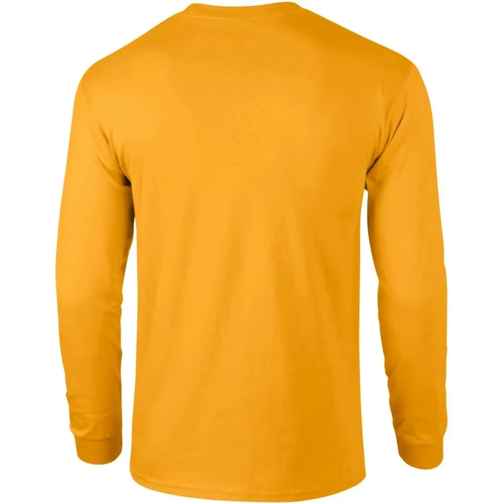 Gildan Mens Plain Crew Neck Ultra Cotton Long Sleeve T-Shirt