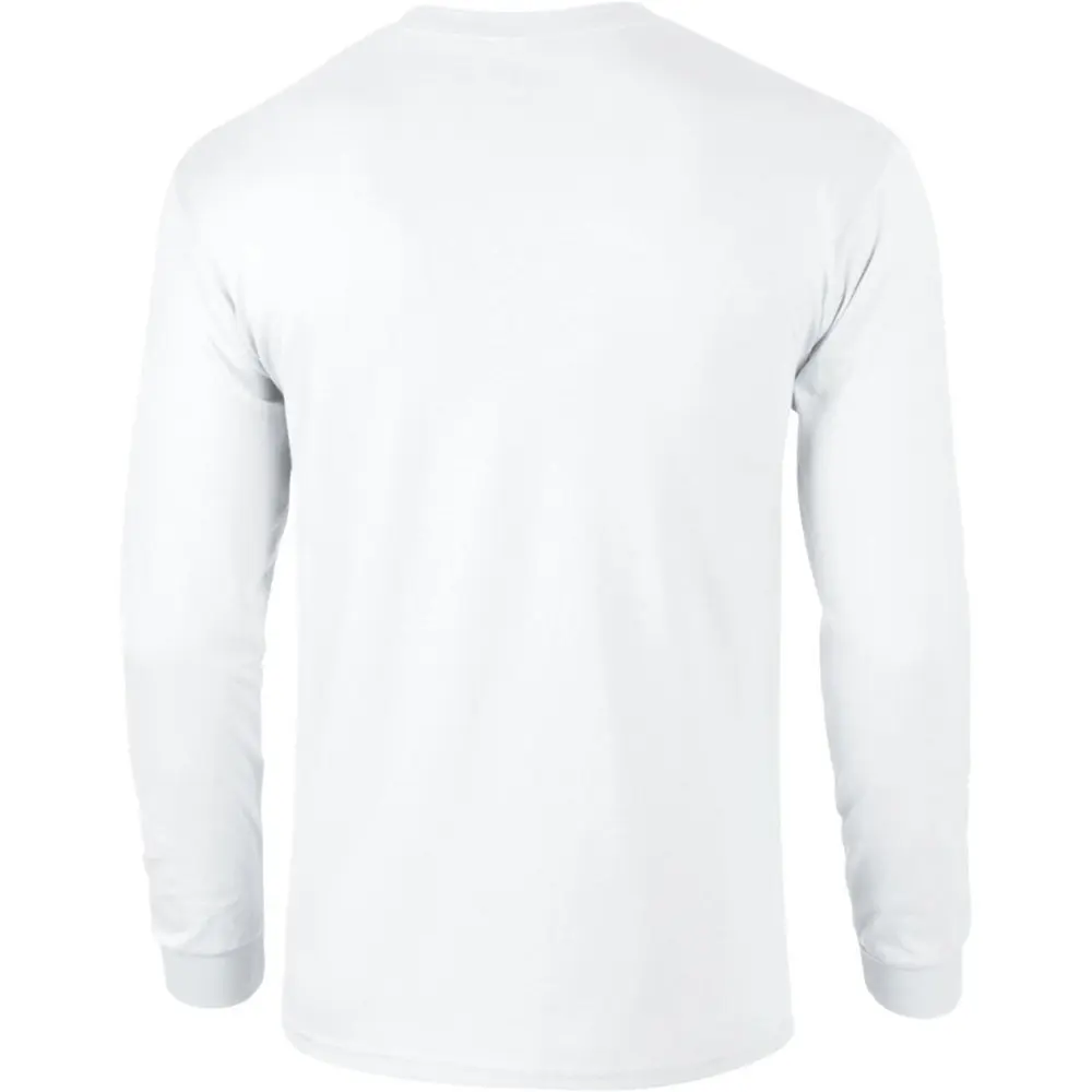 Gildan Mens Plain Crew Neck Ultra Cotton Long Sleeve T-Shirt