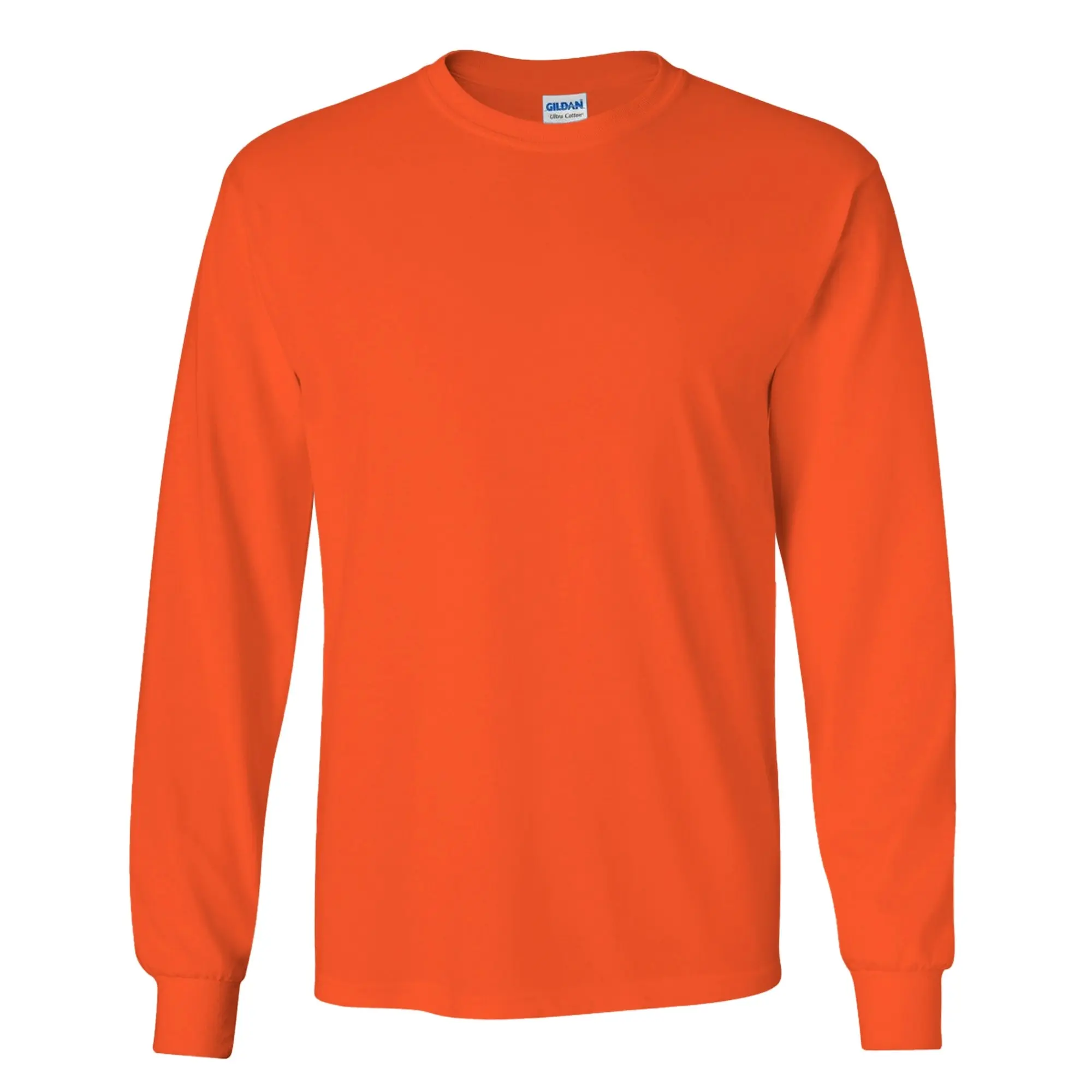 Gildan Mens Plain Crew Neck Ultra Cotton Long Sleeve T-Shirt