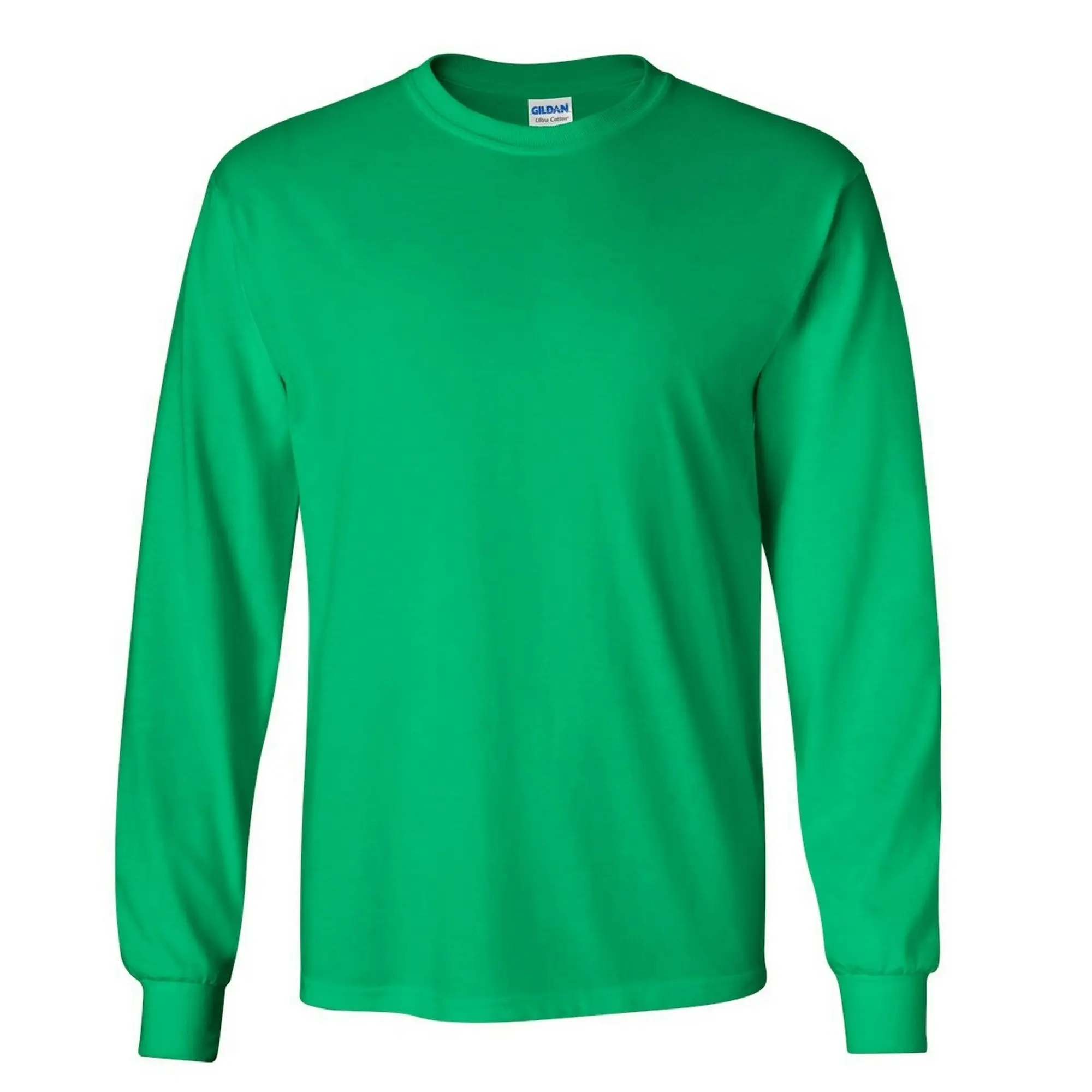 Gildan Mens Plain Crew Neck Ultra Cotton Long Sleeve T-Shirt