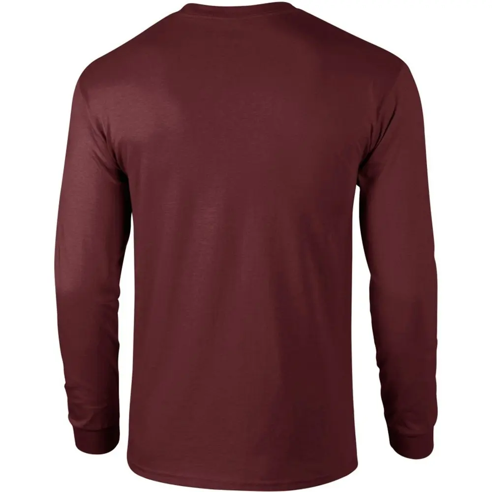 Gildan Mens Plain Crew Neck Ultra Cotton Long Sleeve T-Shirt