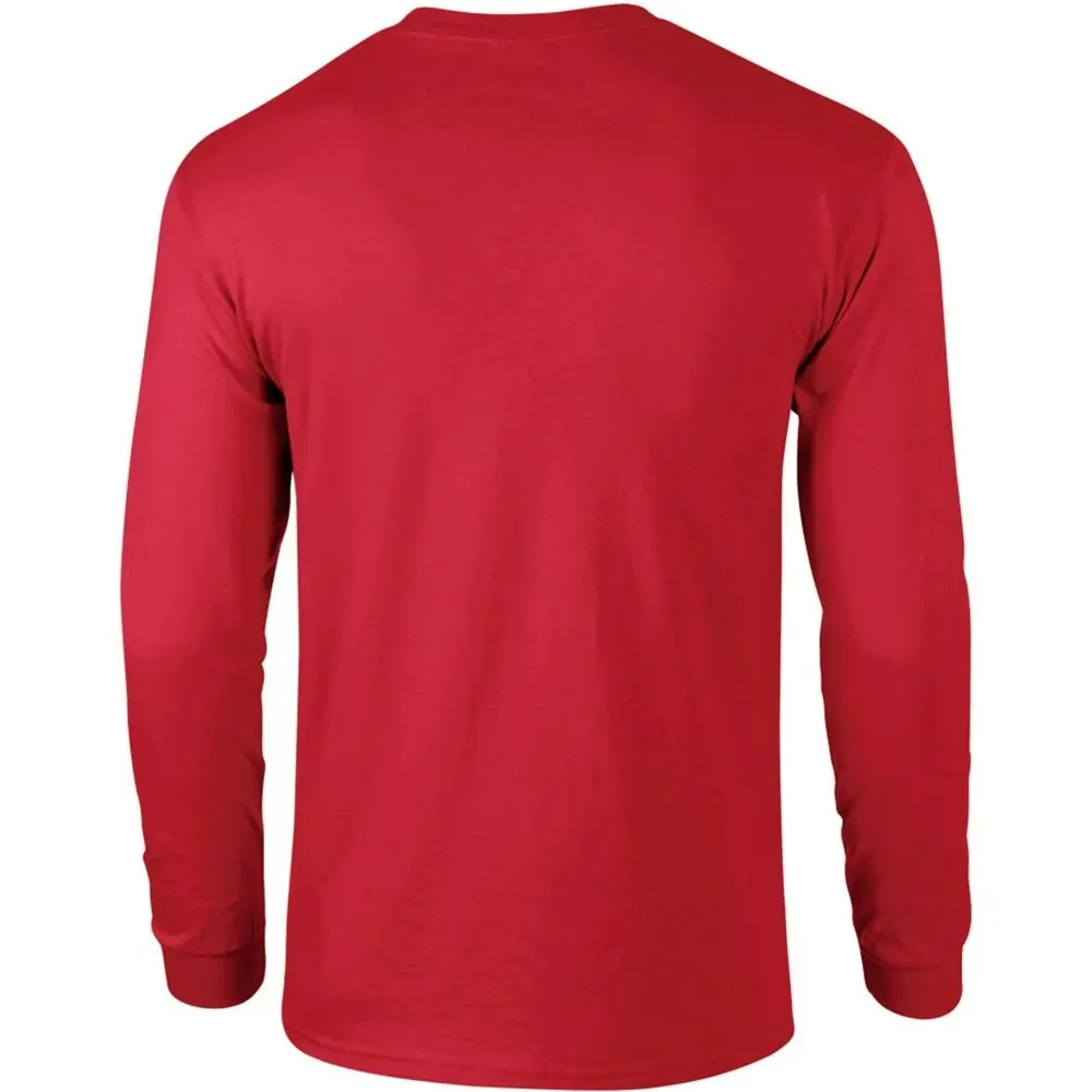 Gildan Mens Plain Crew Neck Ultra Cotton Long Sleeve T-Shirt