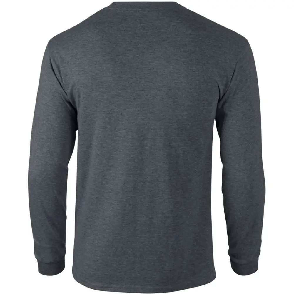 Gildan Mens Plain Crew Neck Ultra Cotton Long Sleeve T-Shirt