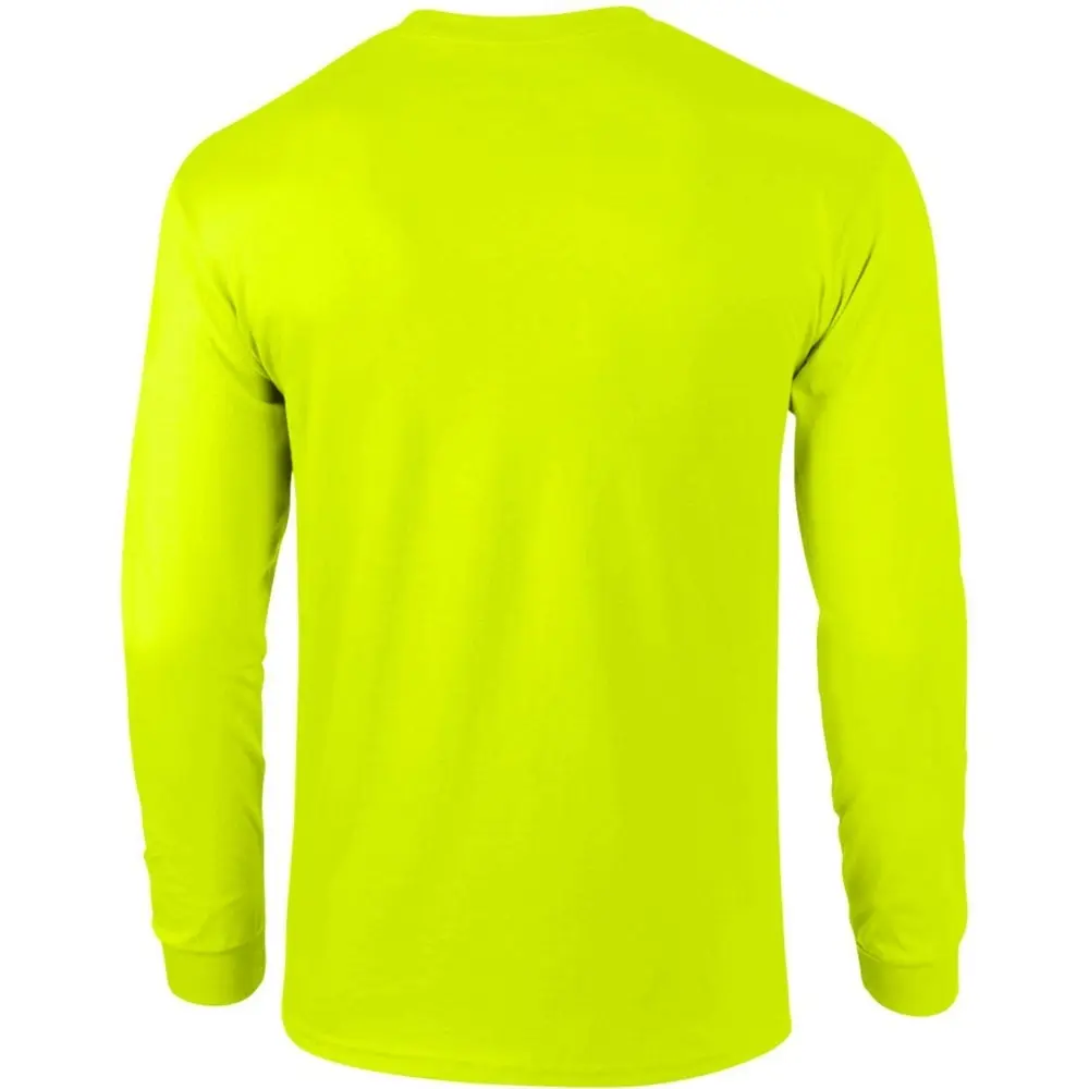 Gildan Mens Plain Crew Neck Ultra Cotton Long Sleeve T-Shirt