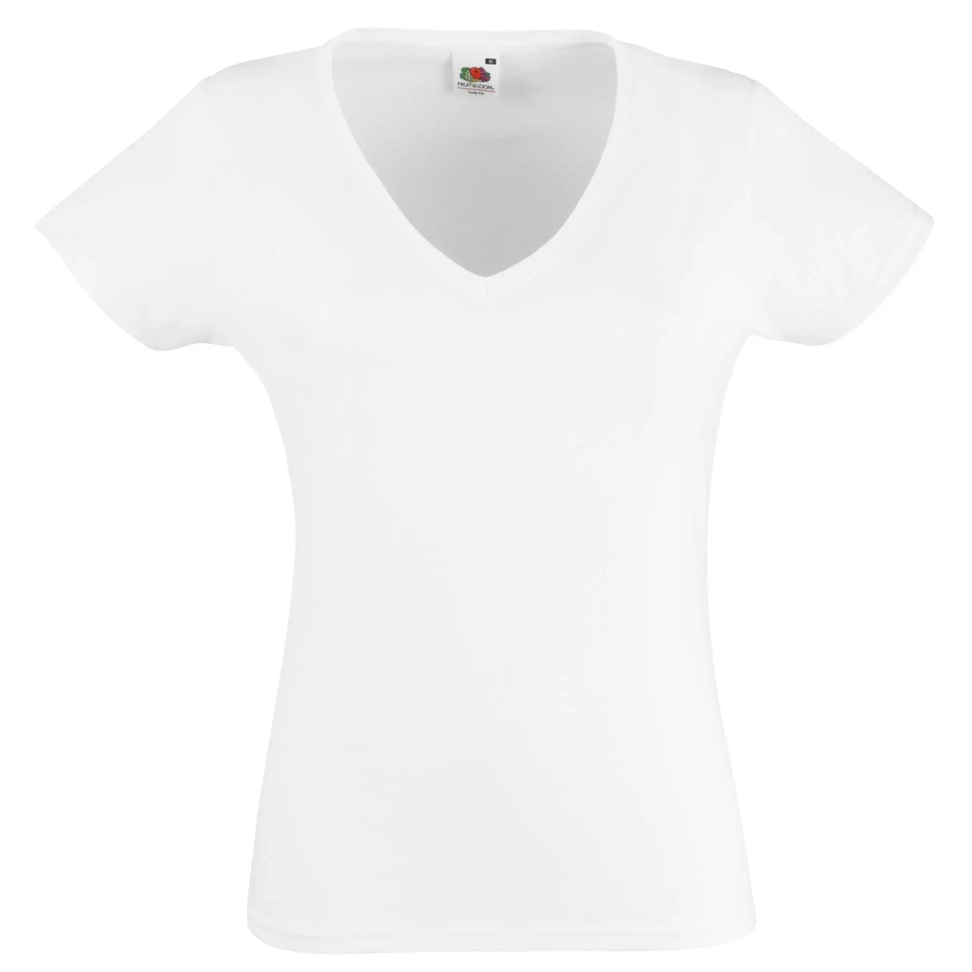 Fruit of the Loom Ladies Lady-Fit Valueweight V-Neck Short Sleeve T-Shirt