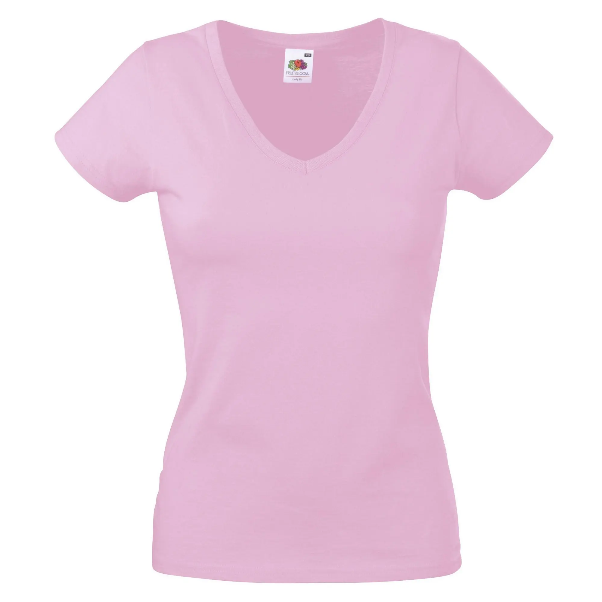 Fruit of the Loom Ladies Lady-Fit Valueweight V-Neck Short Sleeve T-Shirt