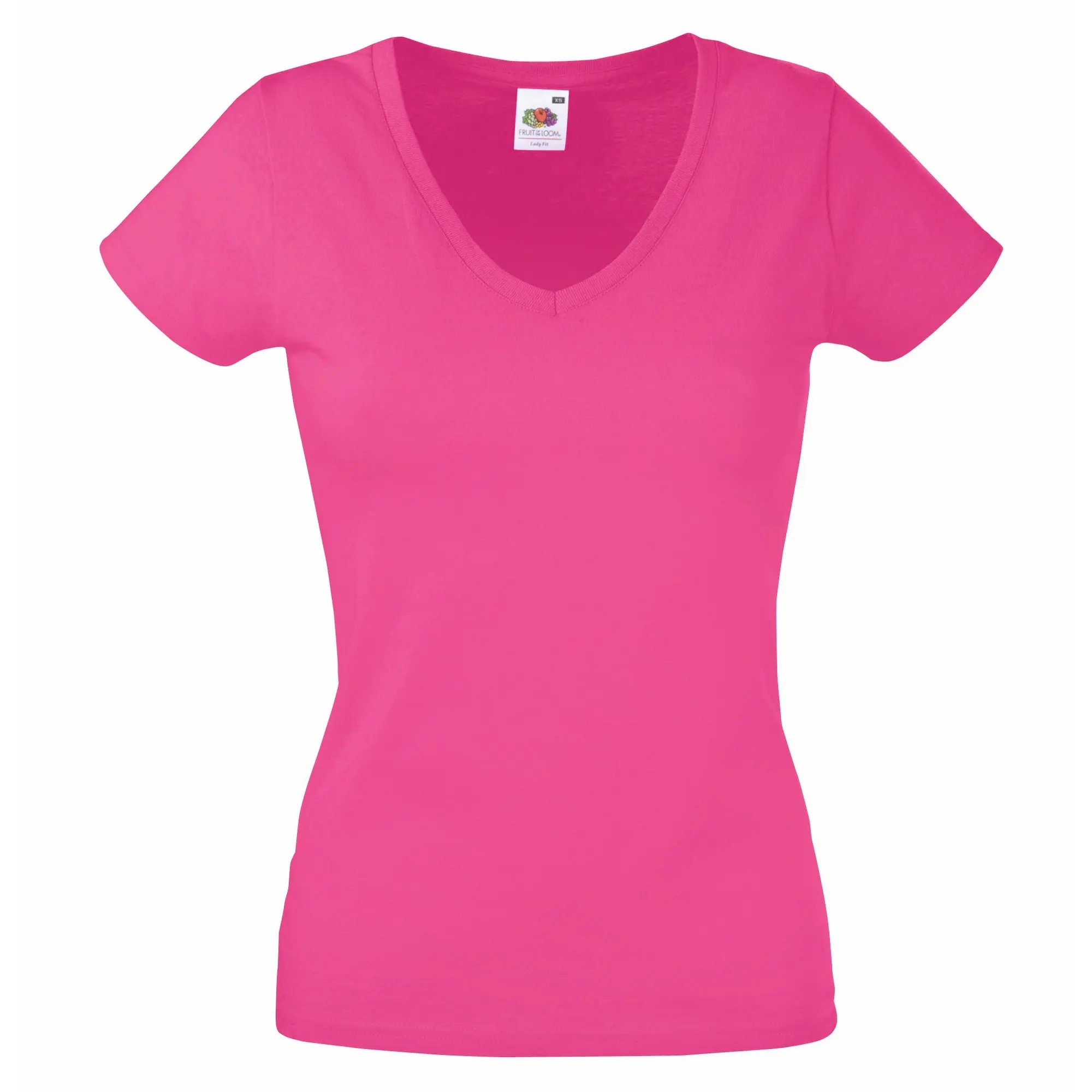 Fruit of the Loom Ladies Lady-Fit Valueweight V-Neck Short Sleeve T-Shirt