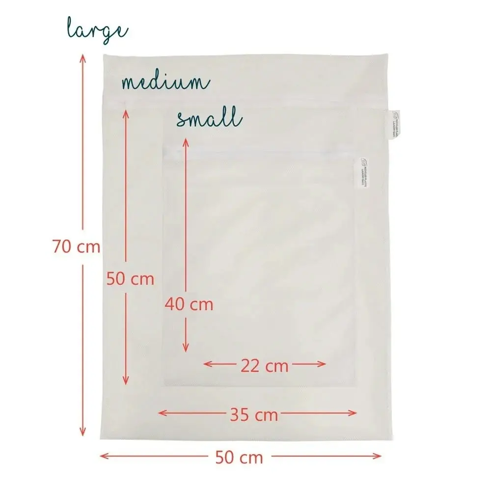 White Magic Eco Basics Recycled Plastic Laundry Bags Set 3