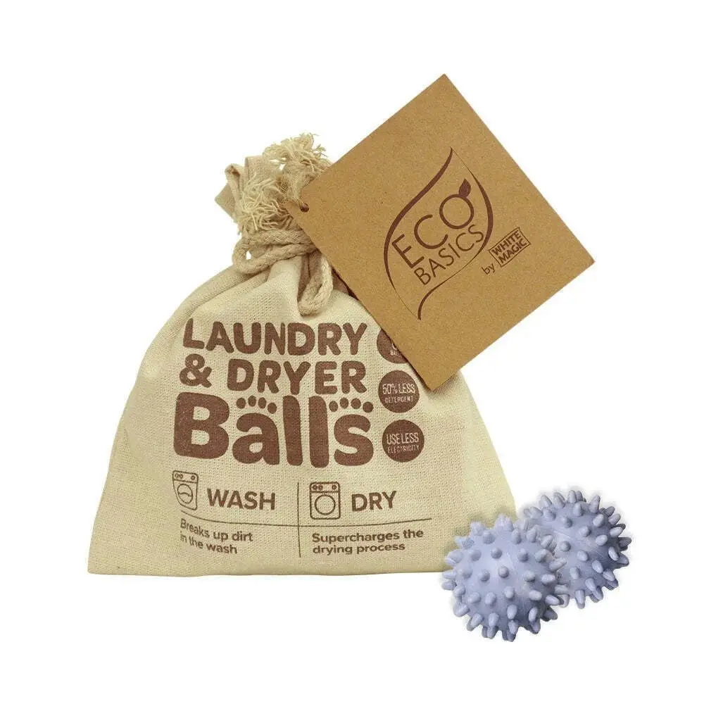 White Magic Eco Basics Laundry And Dryer Balls   Pack 8