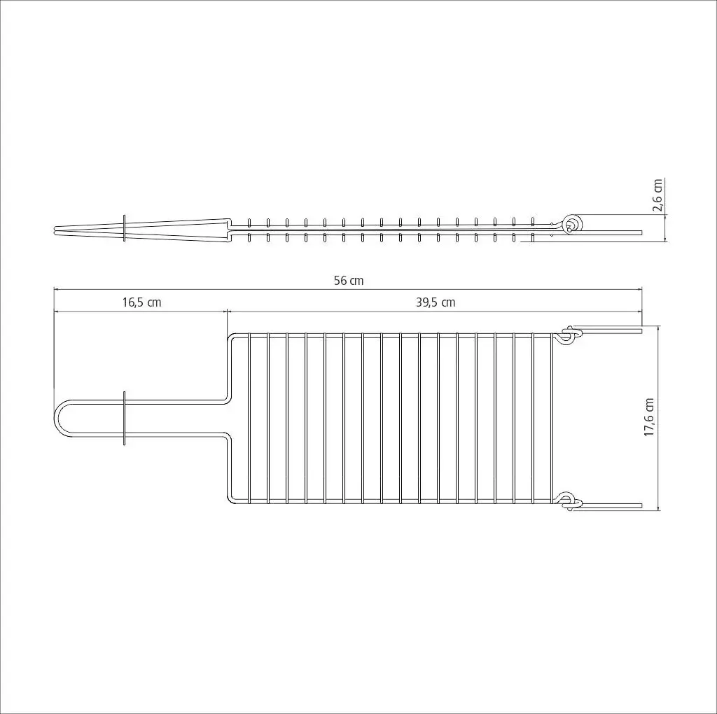 Tramontina CHURRASCO STAINLESS STEEL OPEN FIRE GRILL 56cm