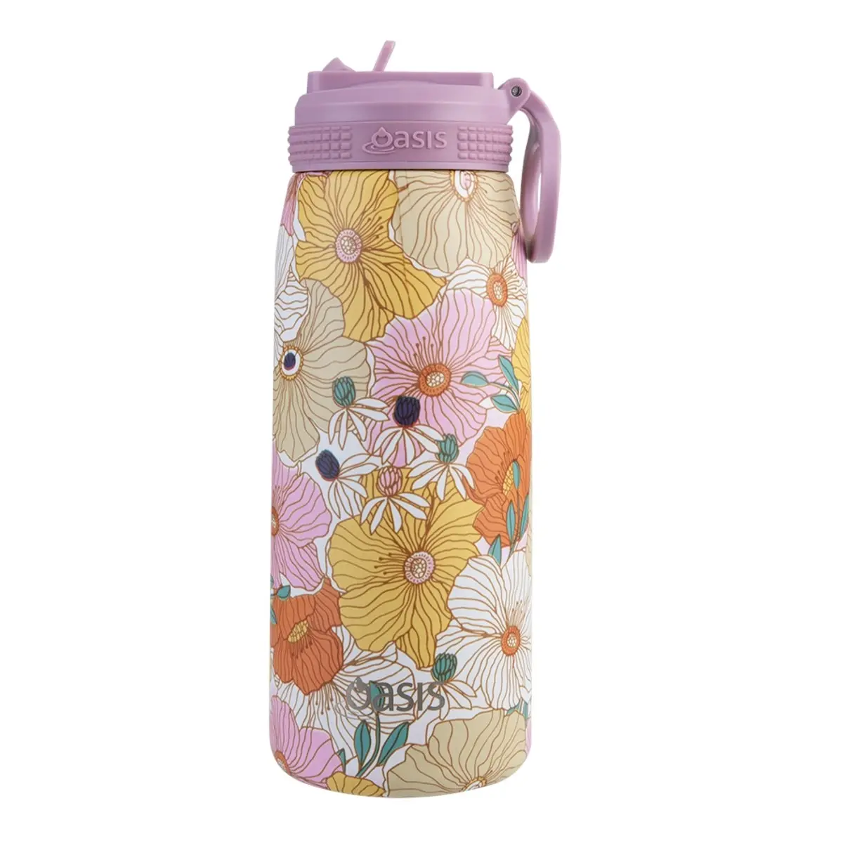 Oasis 780ml Patterned Insulated Sports Bottle With Straw