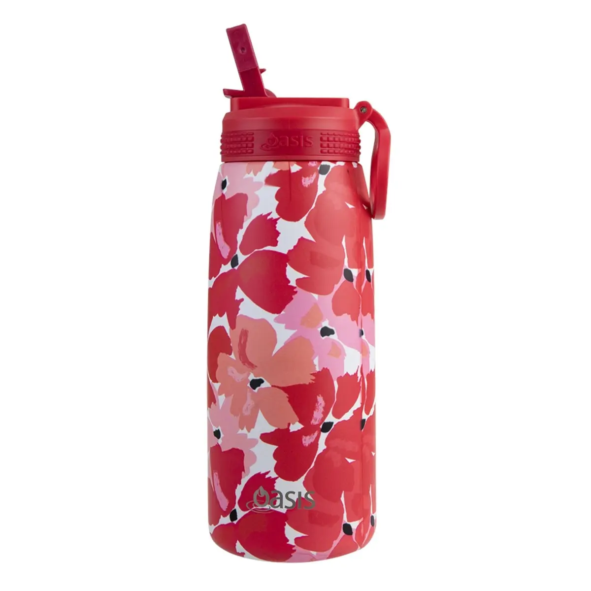 Oasis 780ml Patterned Insulated Sports Bottle With Straw