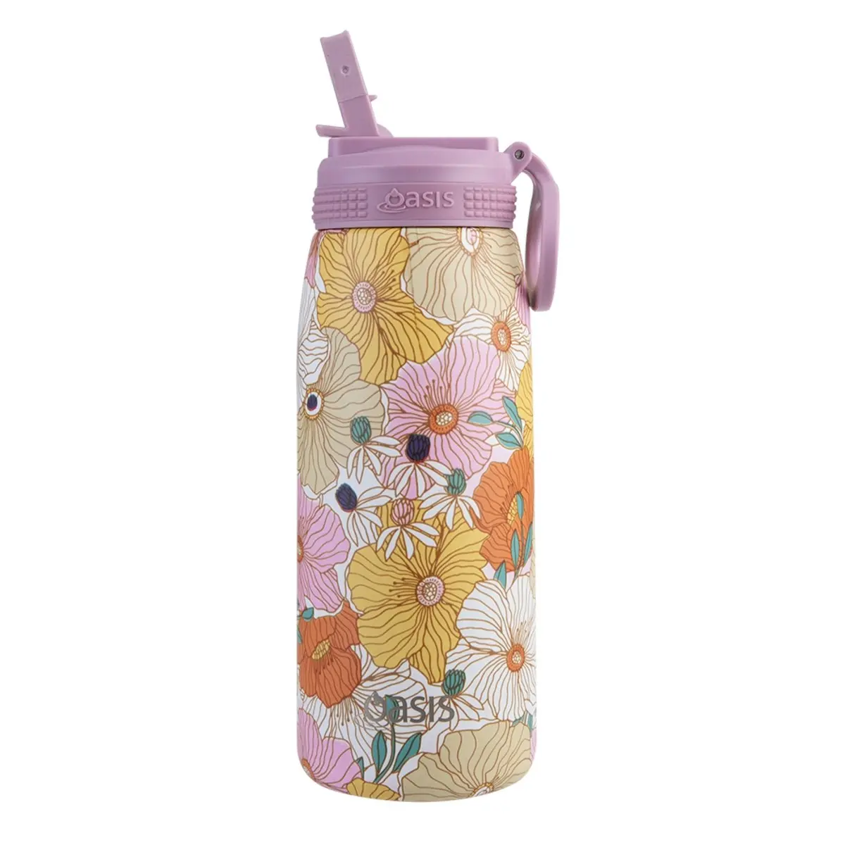 Oasis 780ml Patterned Insulated Sports Bottle With Straw