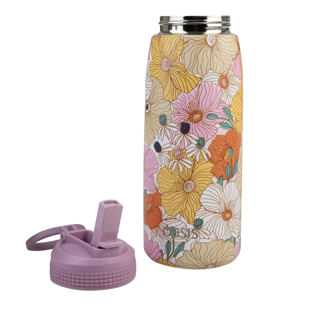 Oasis 780ml Patterned Insulated Sports Bottle With Straw