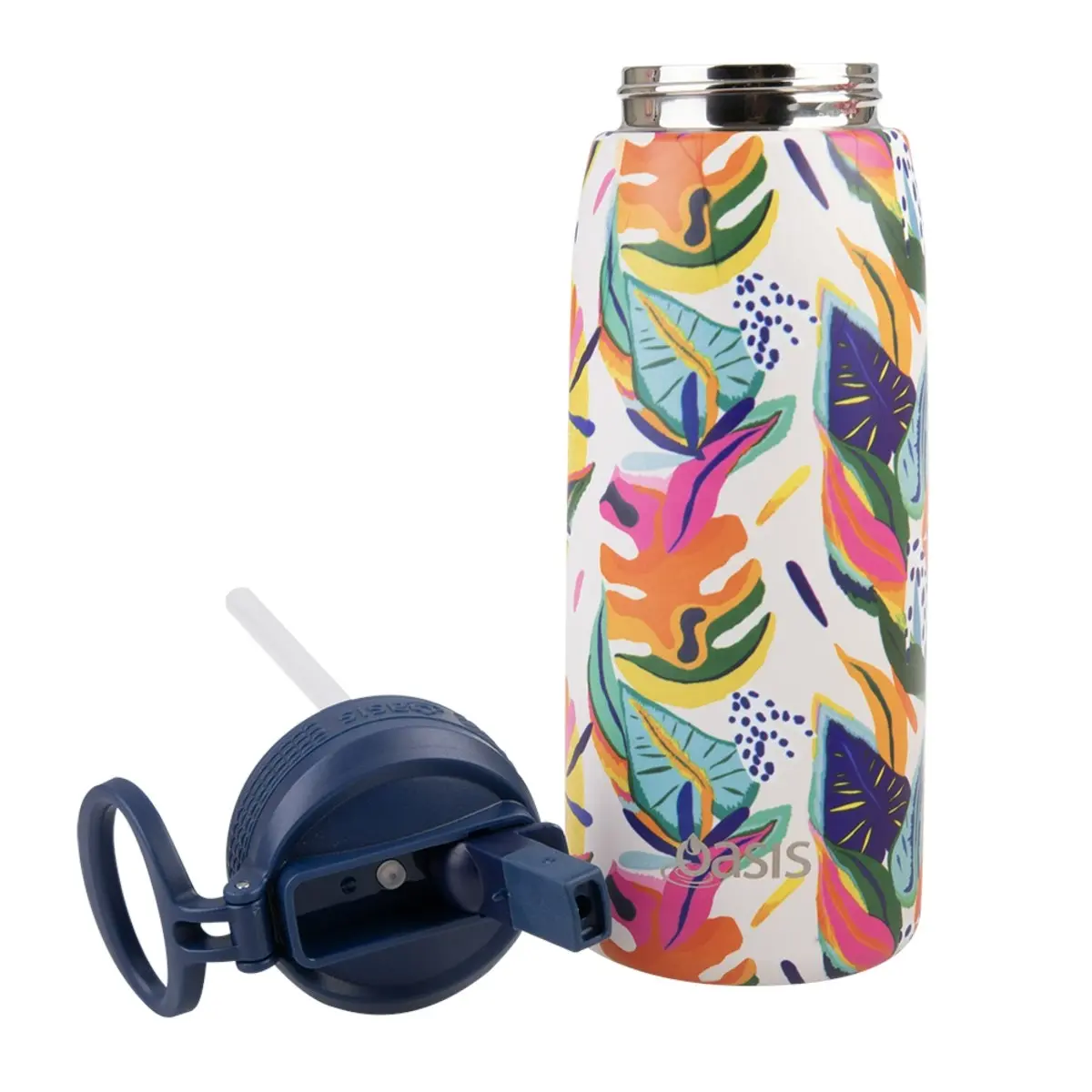 Oasis 780ml Patterned Insulated Sports Bottle With Straw