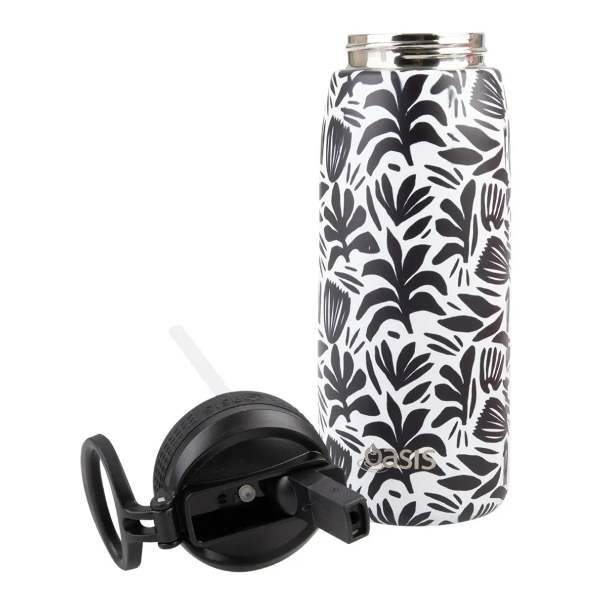 Oasis 780ml Patterned Insulated Sports Bottle With Straw