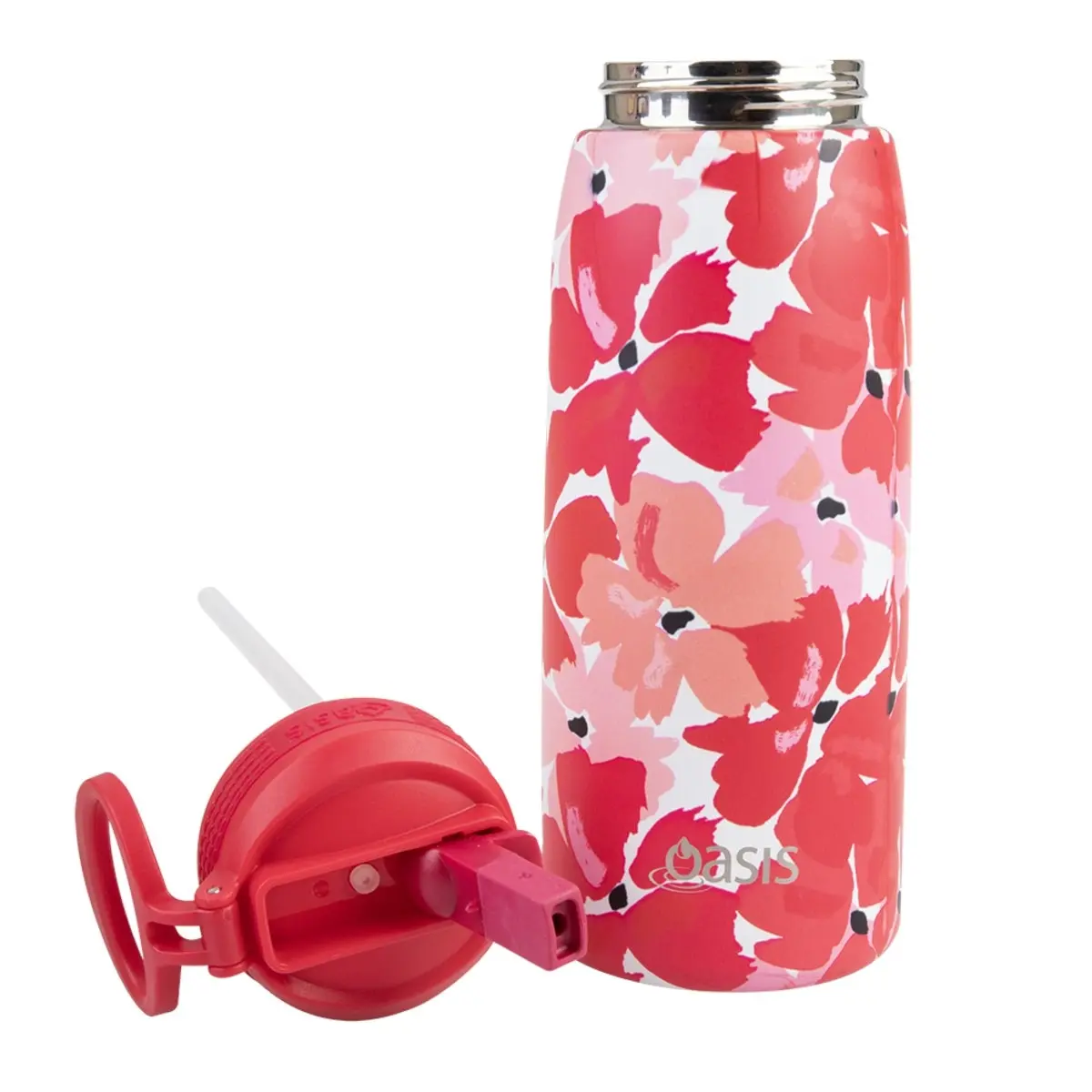 Oasis 780ml Patterned Insulated Sports Bottle With Straw