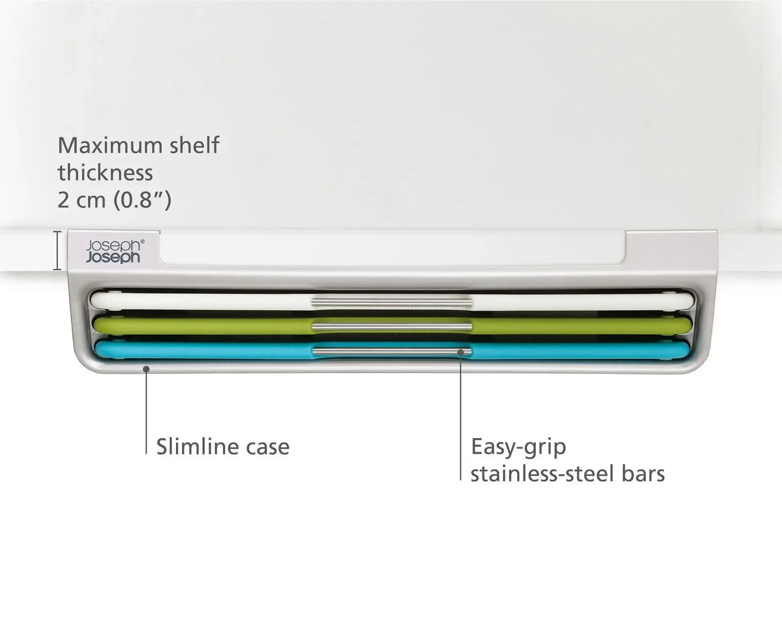 Joseph Joseph Folio Slim 3 Piece Under Shelf Multicolour Chopping Board Set