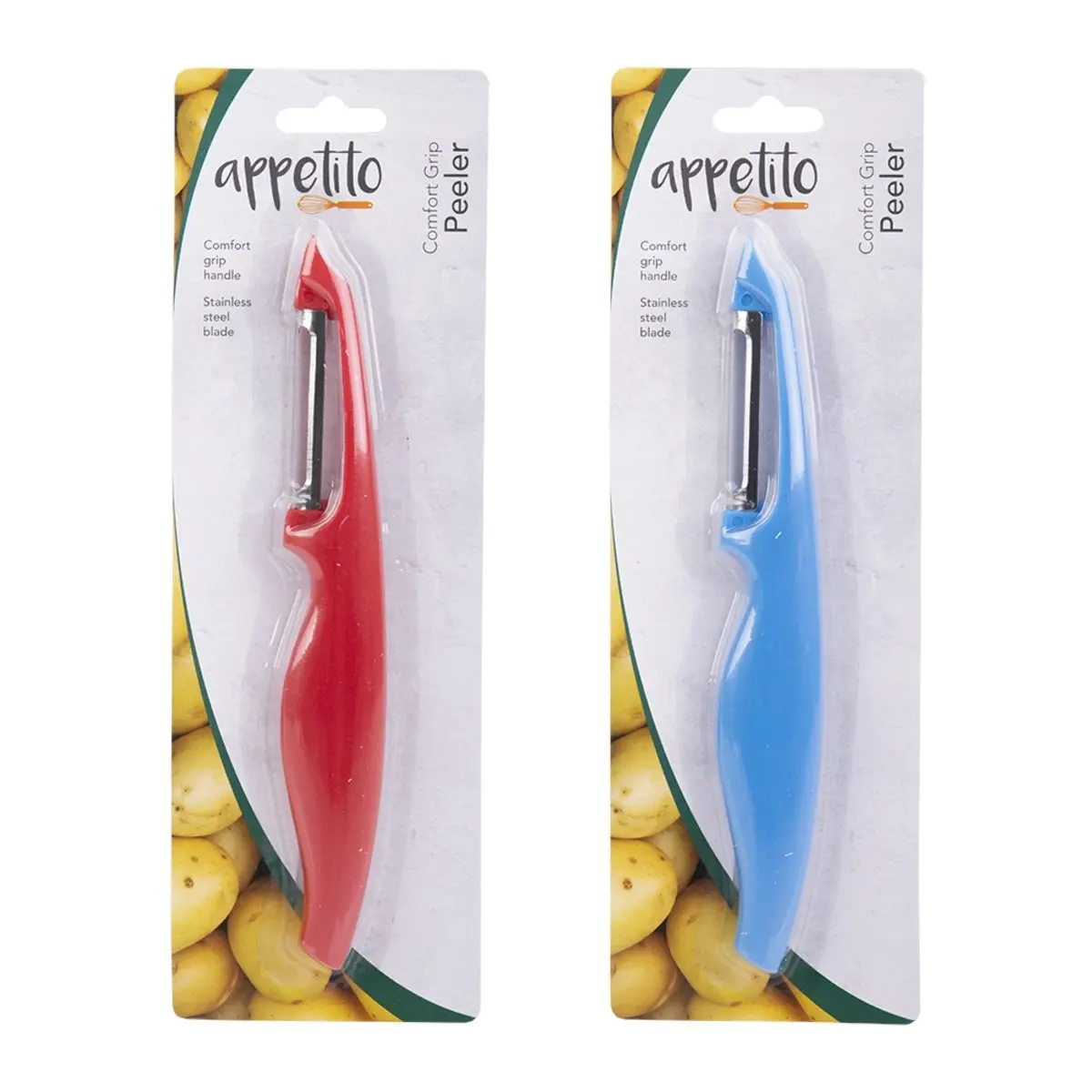 Appetito Comfort Grip Peeler   Assorted Colours