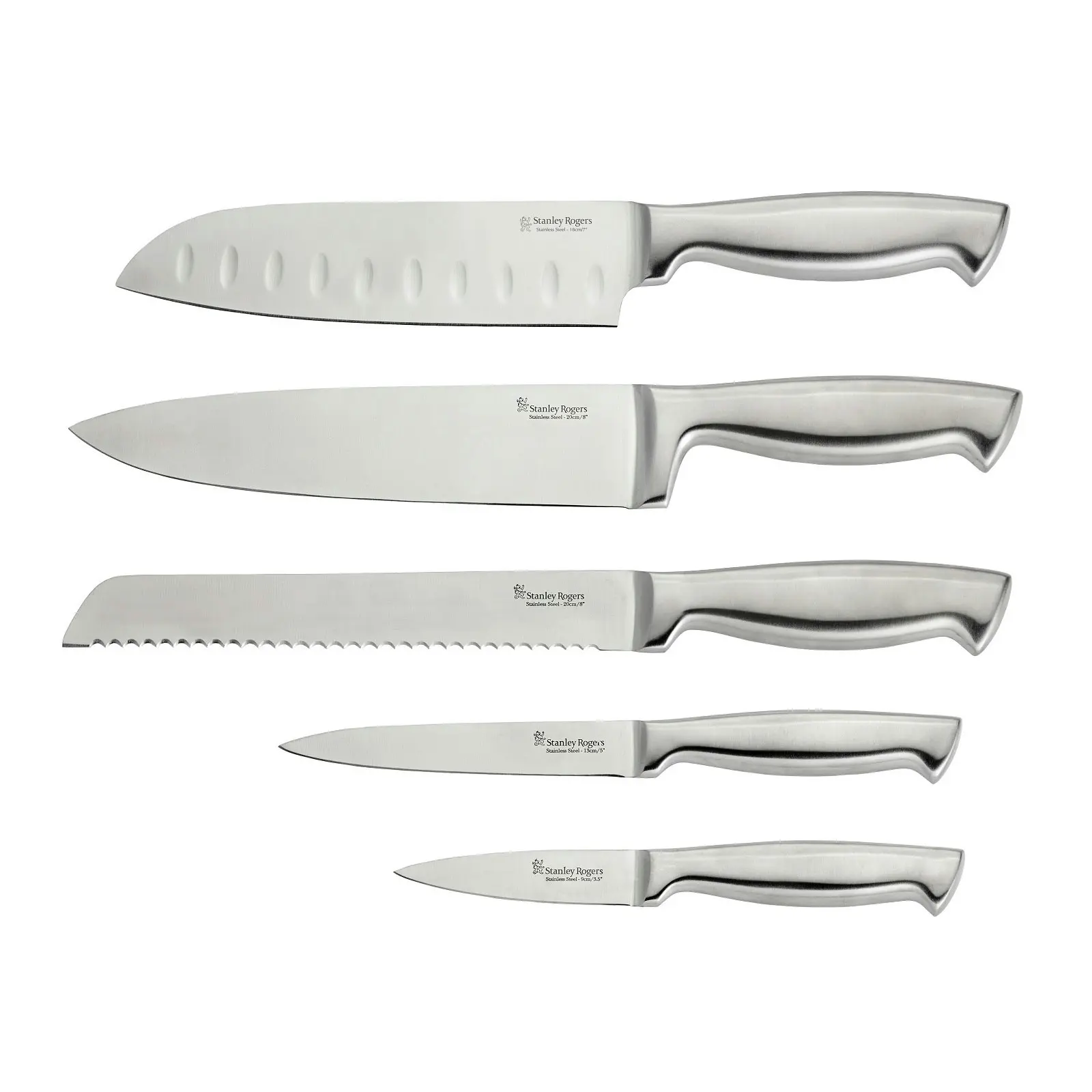 Stanley Rogers Slim Wedge 6 Piece Knife Block Set