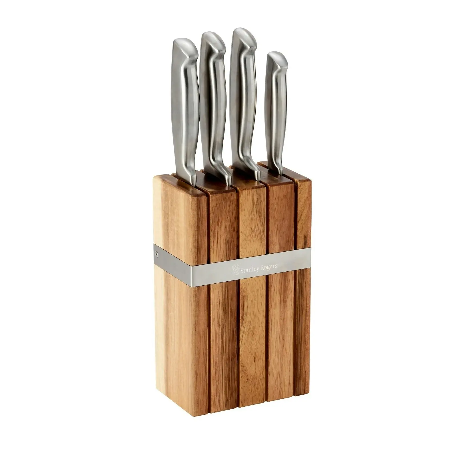 Stanley Rogers Banded Strip 5 Piece Knife Block Set