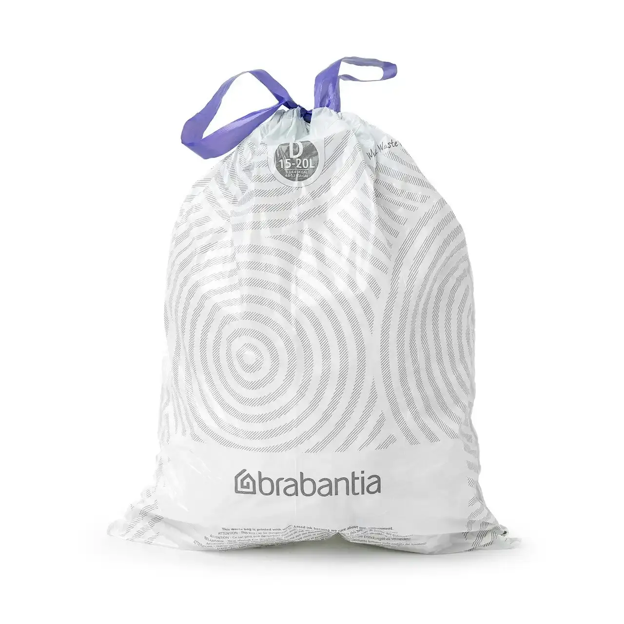 Brabantia Bin Liners   Code D   15 20 Litre   20 Waste Bags