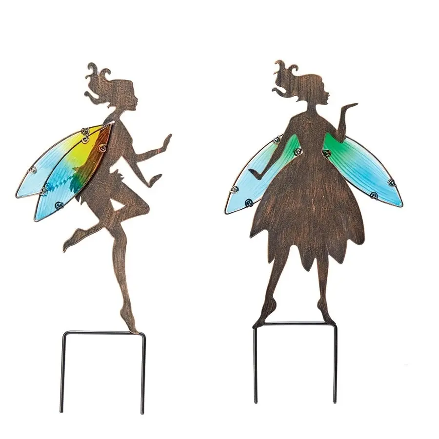 Garden Fairies with Glass Wings